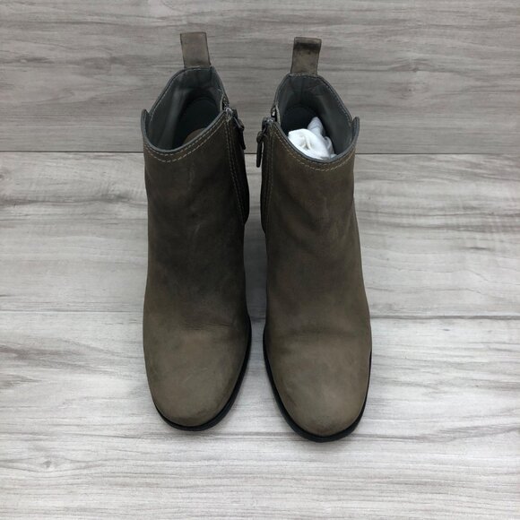 Cole Haan Ankle Boots Women's 6.5B Chesney Taupe Leather Side Zip Booties - Picture 7 of 11